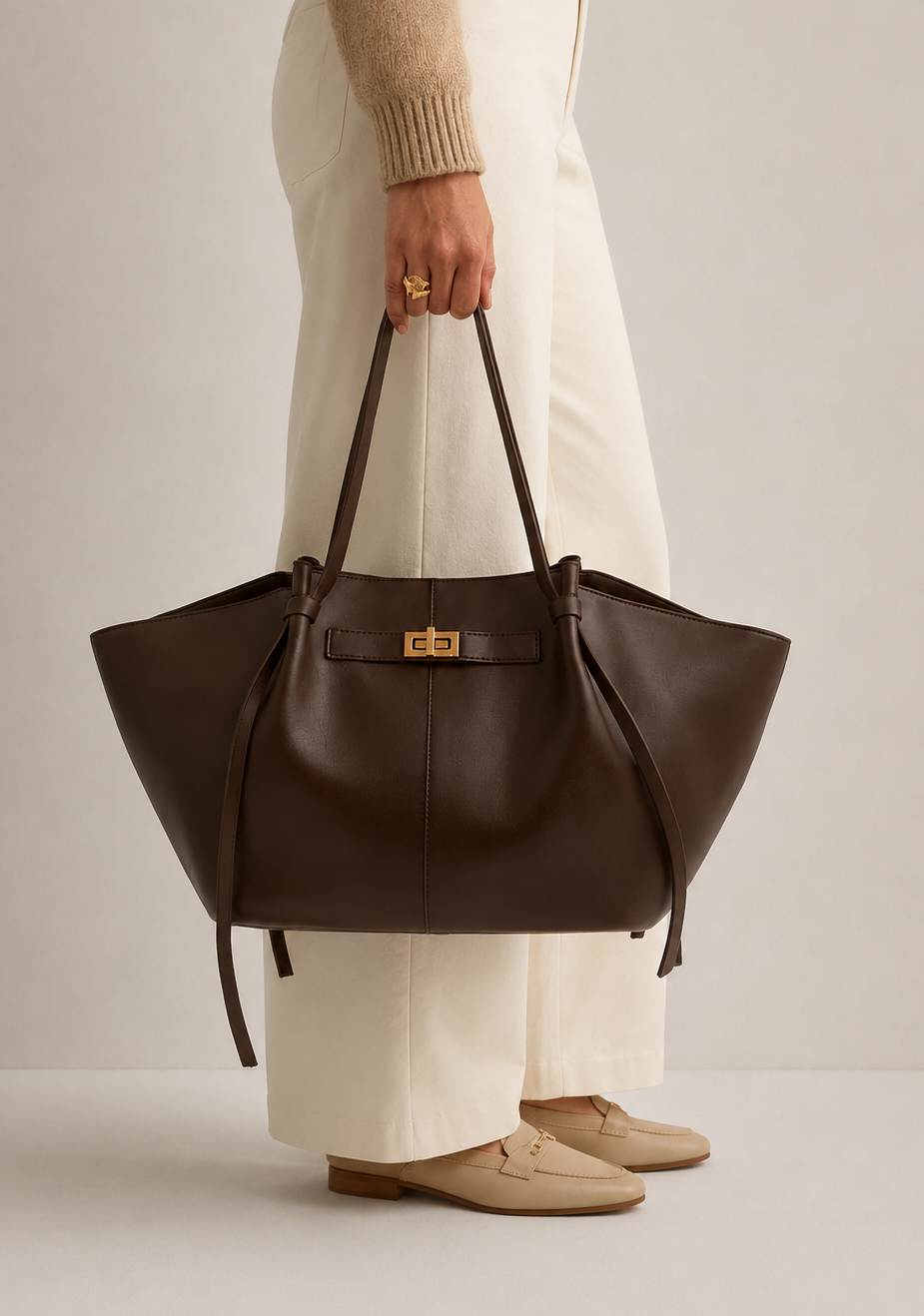 Enora – Grand sac à main rigide